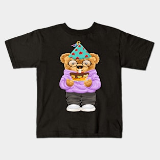 BIRTHDAY BEAR Kids T-Shirt